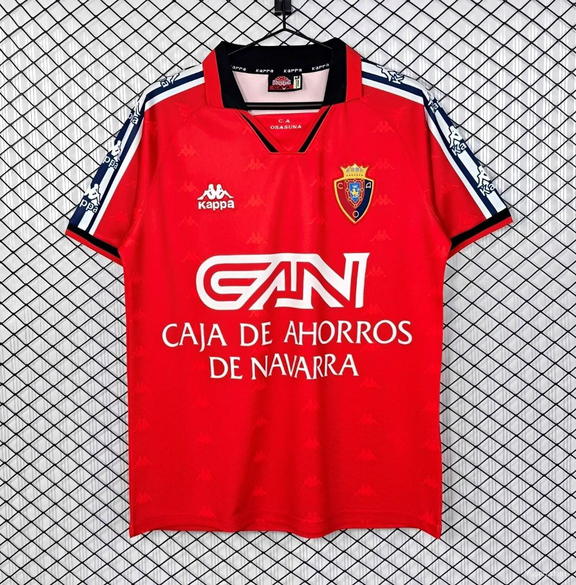 Camiseta de fútbol Osasuna 1995/96 LOCAL MANGA CORTA VERSION FAN
